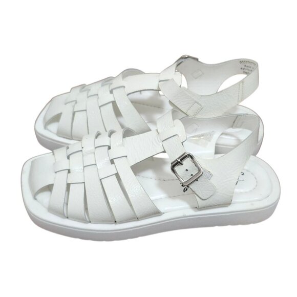 Free People Finn Fisherman Platform Italian Leather Sandals in White Size EU 39 - Picture 6 of 10